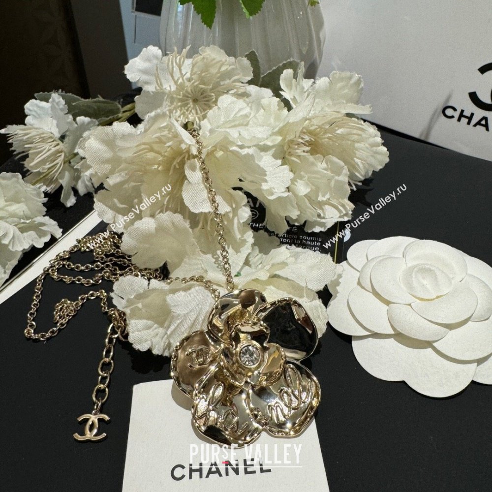 Chanel Camellia Necklace CH101058 Gold 2024 (YF-24101058)