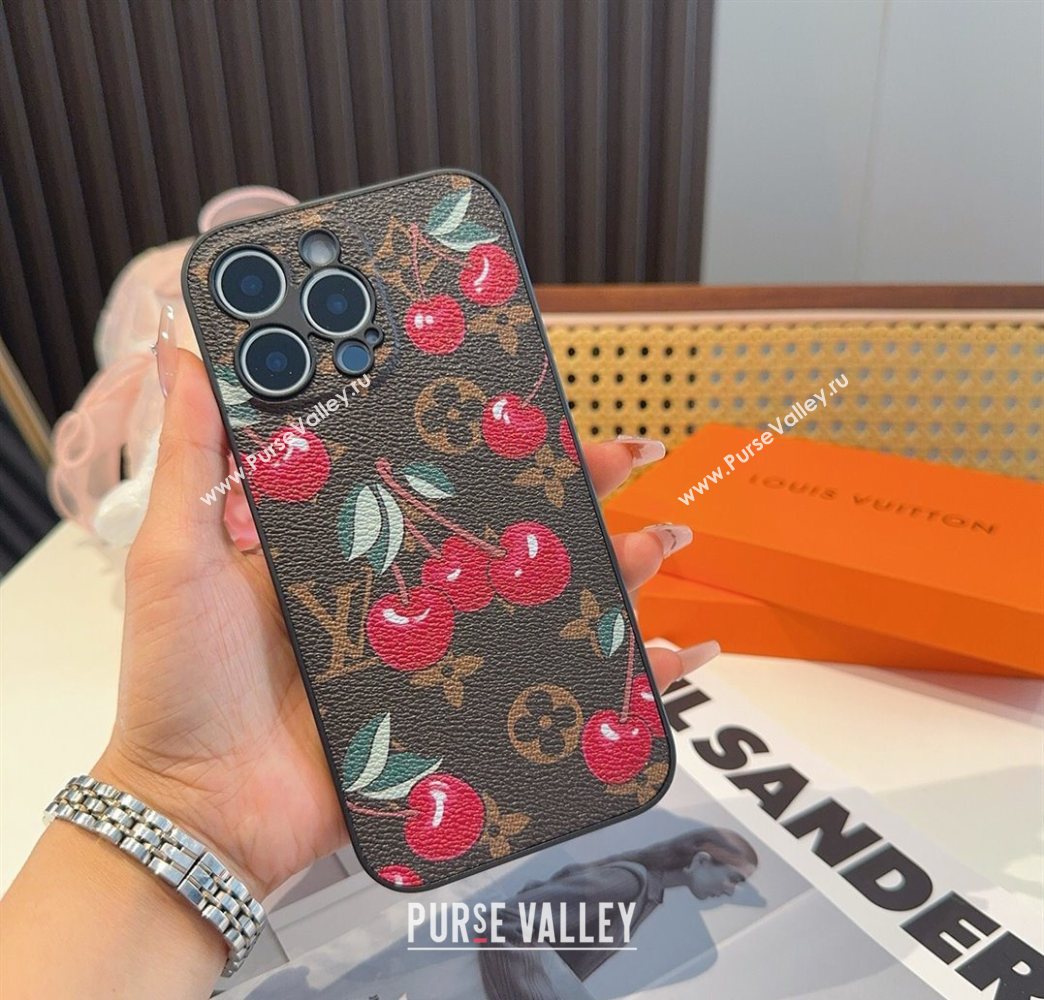 Louis Vuitton Cherry iPhone Holder 2025 0616 (SHI-250616001)