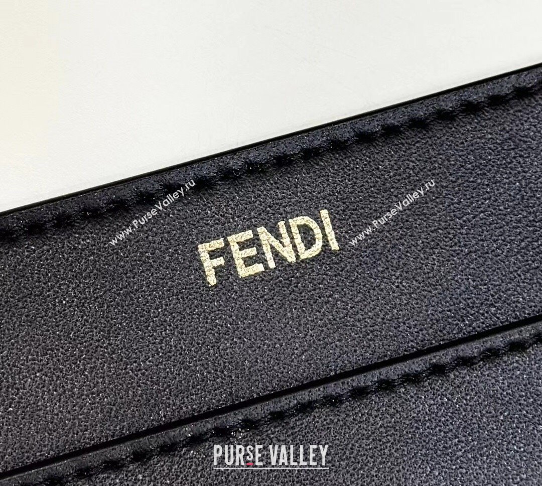 Fendi Peekaboo ISeeU Medium Bag in Black Interlaced Leather 80138L 2024 Top (CL-24031521)