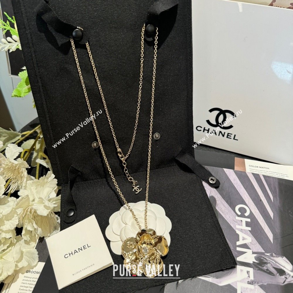 Chanel Camellia Necklace CH101058 Gold 2024 (YF-24101058)