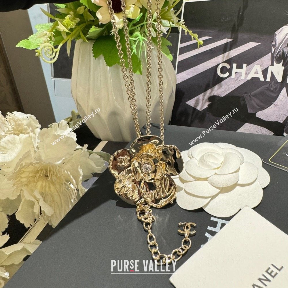 Chanel Camellia Necklace CH101058 Gold 2024 (YF-24101058)