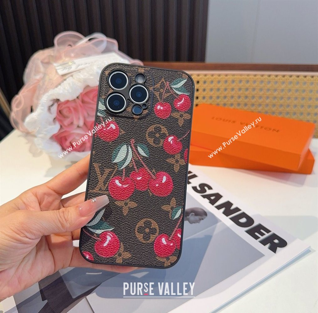 Louis Vuitton Cherry iPhone Holder 2025 0616 (SHI-250616001)