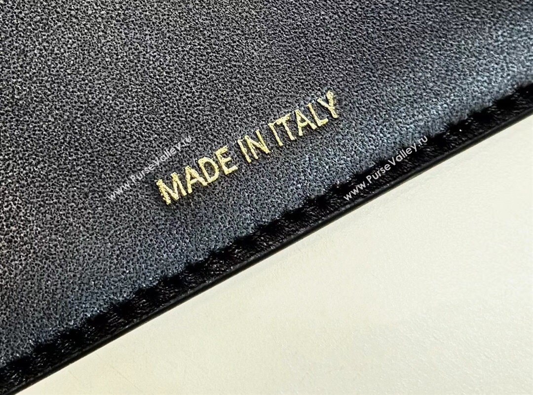 Fendi Peekaboo ISeeU Medium Bag in Black Interlaced Leather 80138L 2024 Top (CL-24031521)