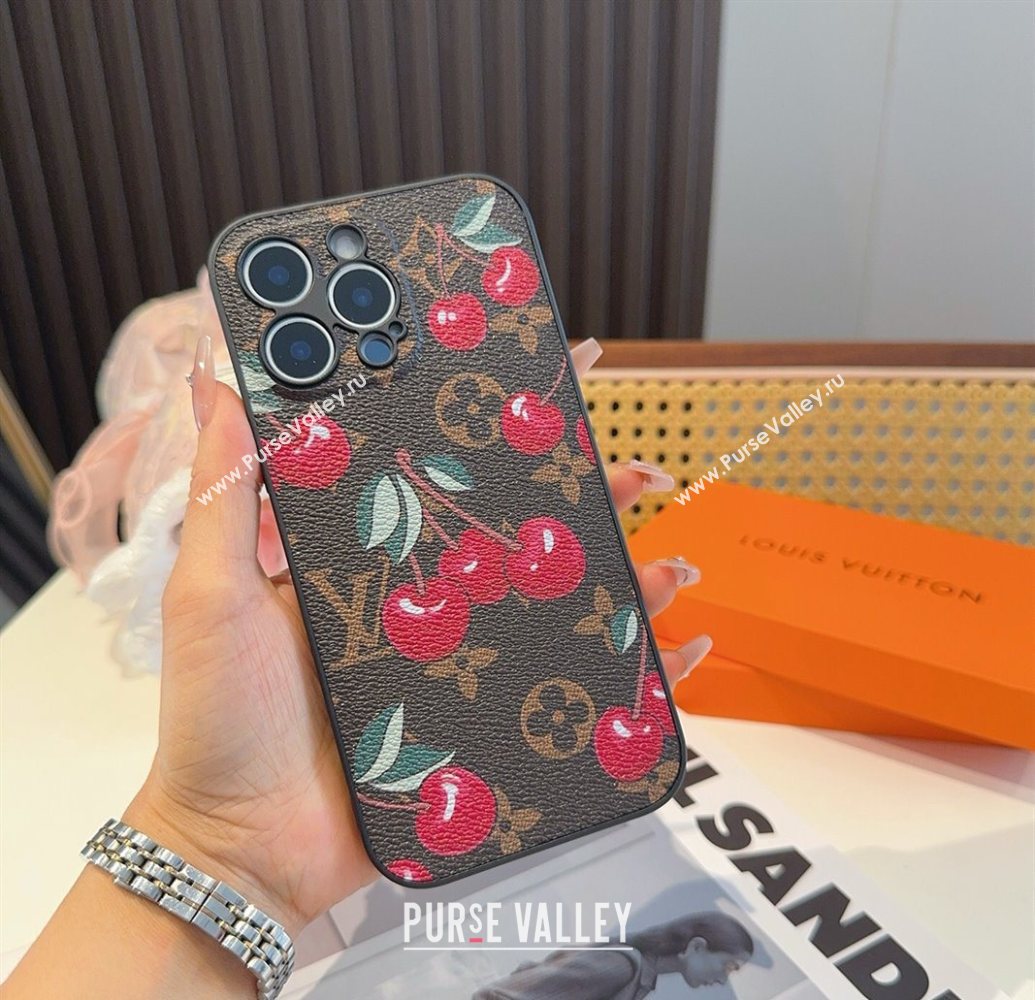Louis Vuitton Cherry iPhone Holder 2025 0616 (SHI-250616001)