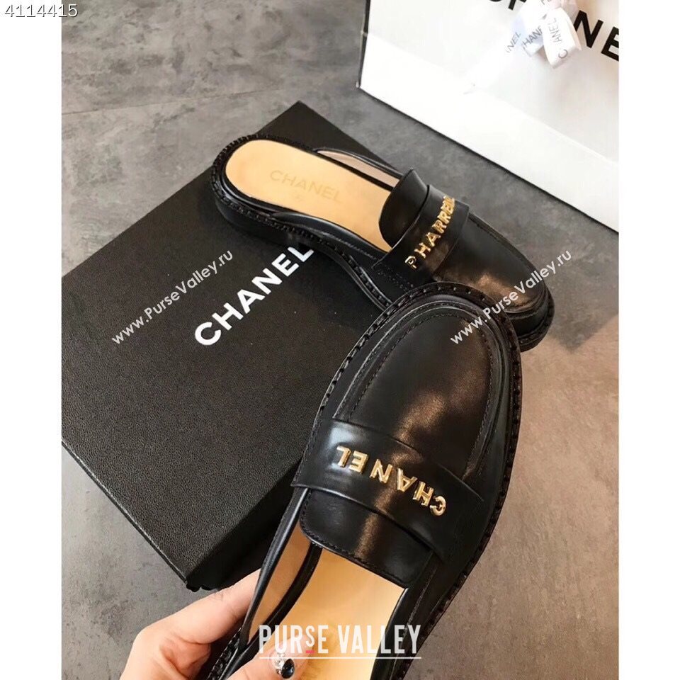 Chanel x Pharrell Flat Loafer Mules Black 2019 (EM-9051452)