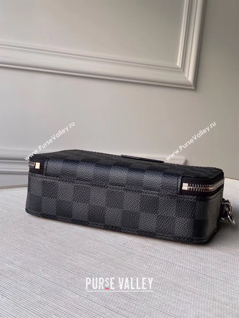 Louis Vuitton Mens Alpha Wearable Wallet with Strap/Mini Bag in Grey Damier Giant Canvas N60414 2020 (KI-20112418)