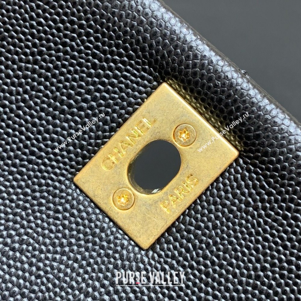 Chanel Medium Flap Bag with Top Handle in Grained Calfskin A92993 Black 2024 Top Quality (SHUNY-24082325)