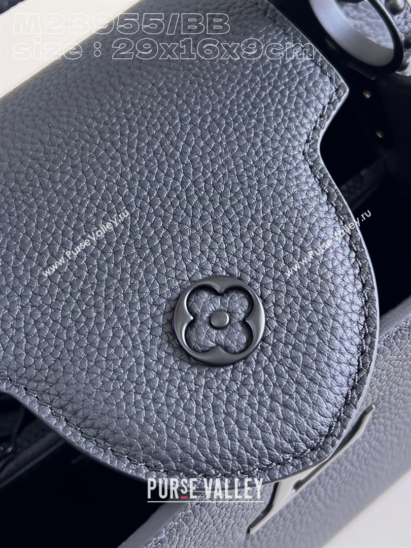 Louis Vuitton Capucines East-West Small Bag in Matte Calfskin M23955 All Black 2024 (JUAN-24031522)