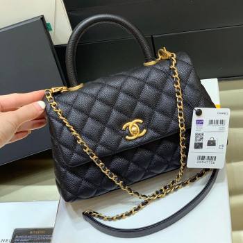 Chanel Small Flap Bag with Top Handle in Grained Calfskin A92990 Black 2024 Top Quality (SHUNY-24082324)