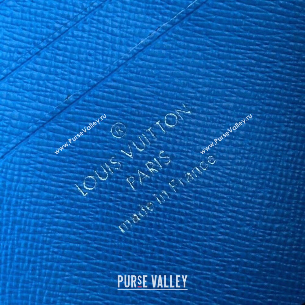 Louis Vuitton Mens Alpha Wearable Wallet with Strap/Mini Bag in Blue Damier Giant Canvas N60414 2020 (KI-20112417)