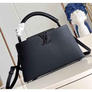 Louis Vuitton Capucines East-West Medium Bag in Matte Calfskin M23955 All Black 2024 (JUAN-24031523)