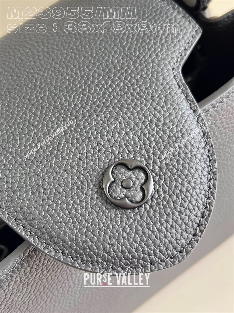 Louis Vuitton Capucines East-West Medium Bag in Matte Calfskin M23955 All Black 2024 (JUAN-24031523)