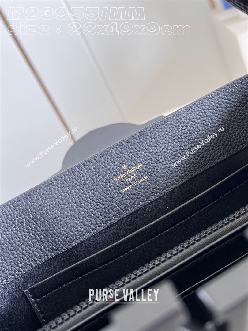 Louis Vuitton Capucines East-West Medium Bag in Matte Calfskin M23955 All Black 2024 (JUAN-24031523)