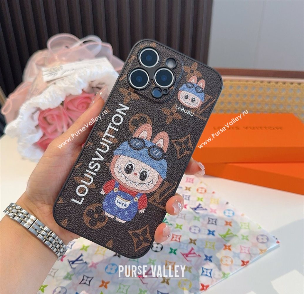 Labubu x Louis Vuitton iPhone Holder Blue 2025 0616 (SHI-250616003)
