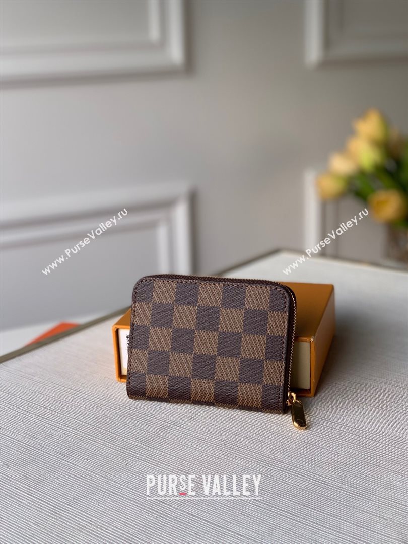 Louis Vuitton Christmas Zippy Coin Purse Wallet in Damier Ebene Canvas N69404 2020 (KI-20112420)