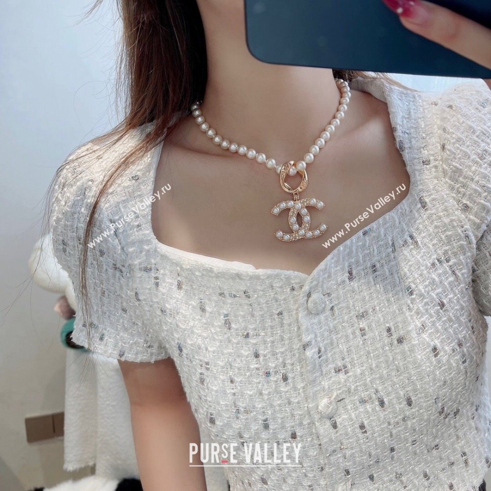 Chanel Pearls Short Necklace CH101220 2024 (YF-24101220)