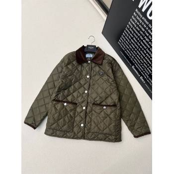 Prada Padded Coat P112917 Green 2023 (Q-23112917)