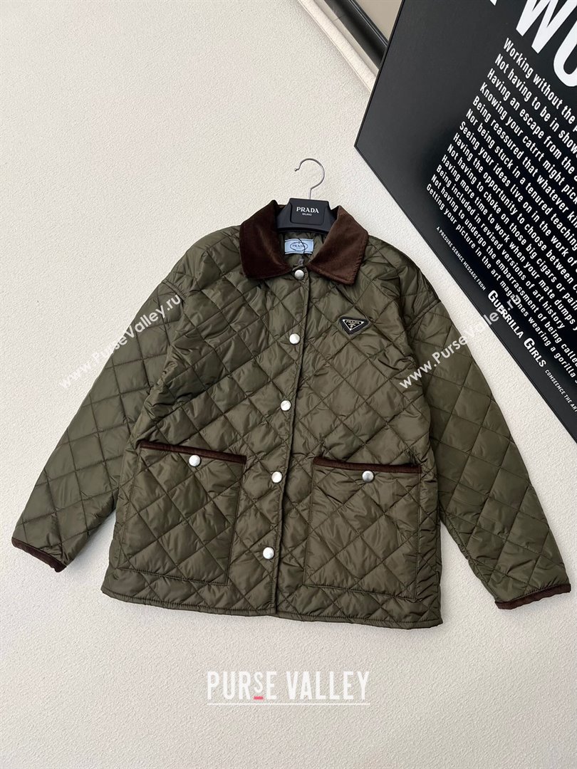 Prada Padded Coat P112917 Green 2023 (Q-23112917)