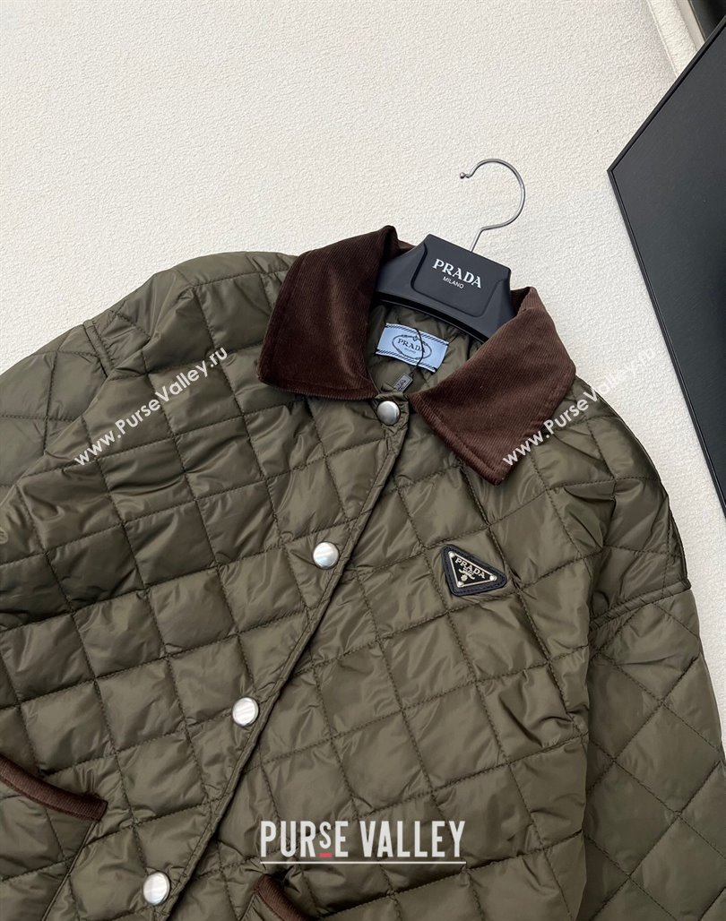 Prada Padded Coat P112917 Green 2023 (Q-23112917)