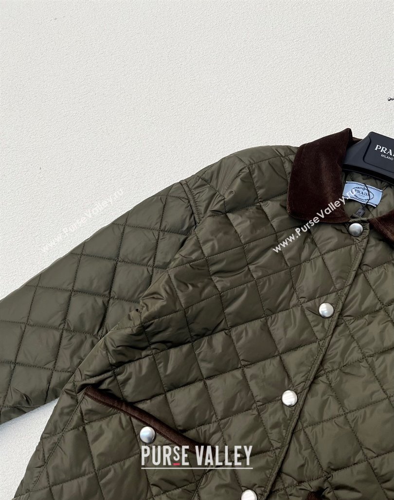 Prada Padded Coat P112917 Green 2023 (Q-23112917)