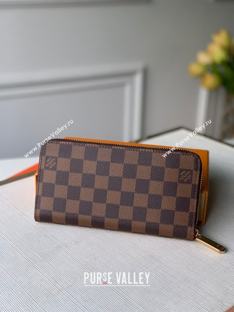 Louis Vuitton Christmas Zippy Wallet in Damier Ebene Canvas N60403 2020 (KI-20112424)