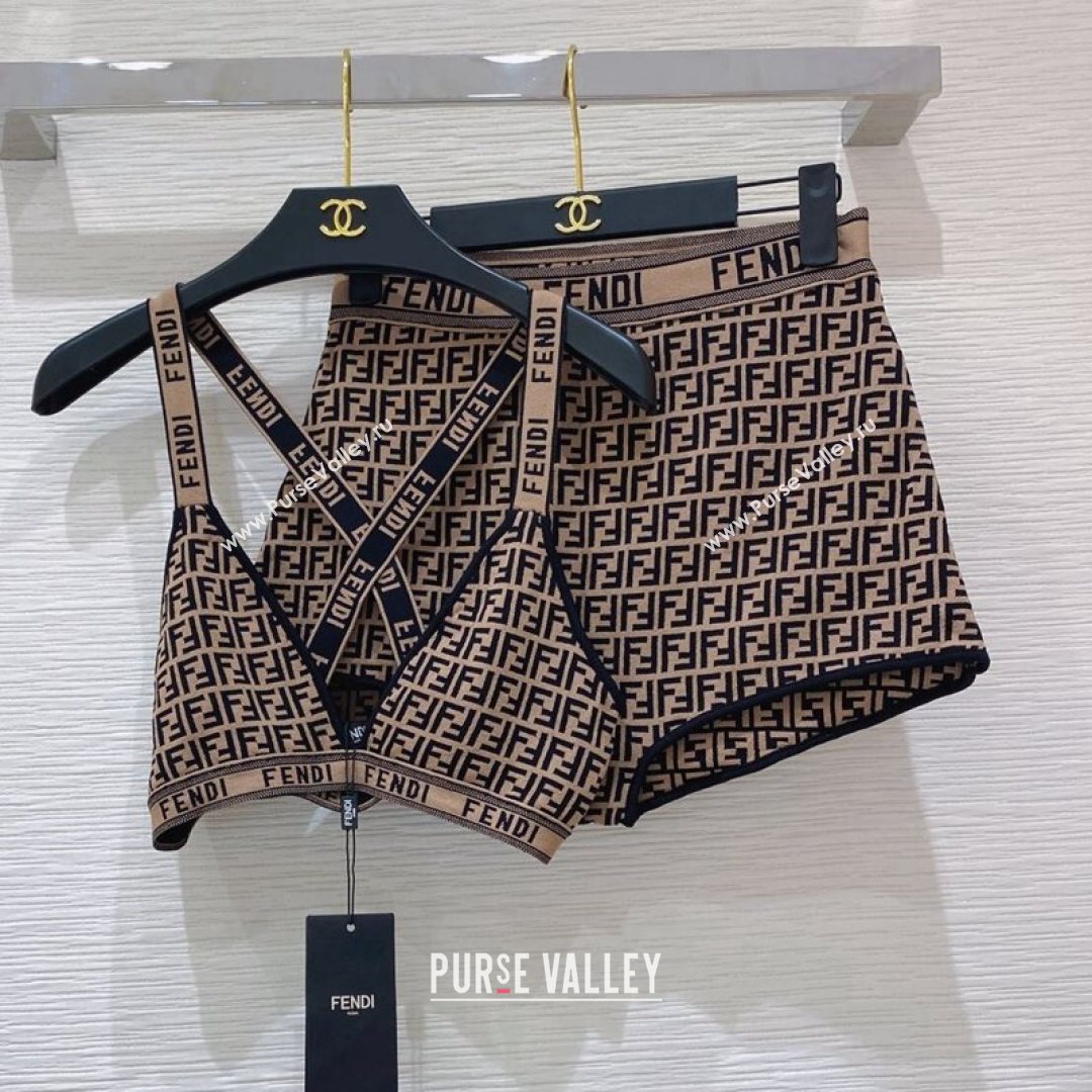 Fendi FF Swimwear FS15 Brown 2021 (Q-21082624)