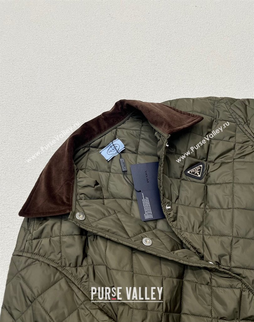 Prada Padded Coat P112917 Green 2023 (Q-23112917)