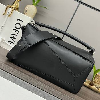 Loewe Large Puzzle Bag in Smooth Calfskin Black 2024 (MHUI-24032003)