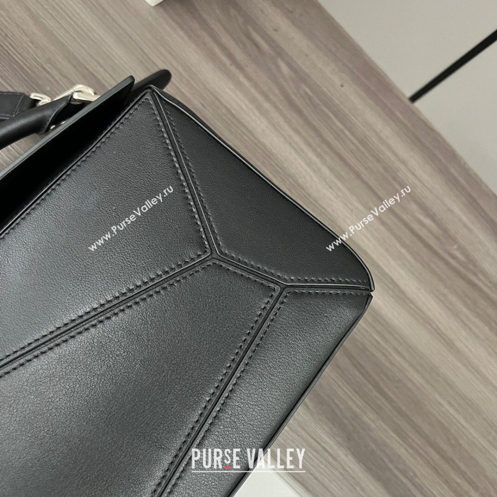 Loewe Large Puzzle Bag in Smooth Calfskin Black 2024 (MHUI-24032003)