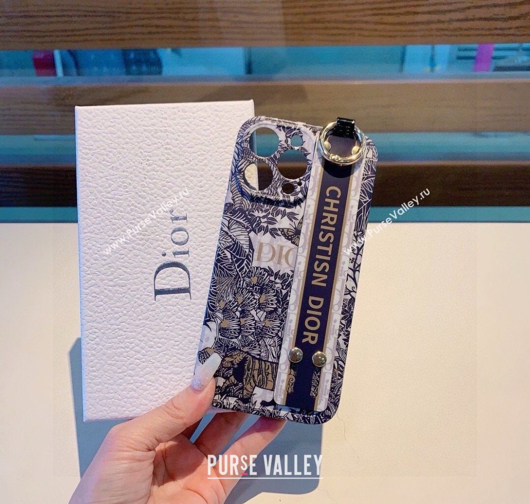 Dior Toile de Jouy iPhone Holder Blue 2025 0616 (SHI-250616009)