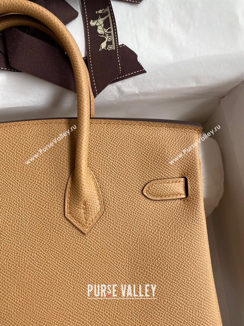 Hermes Birkin 25cm/30cm/35cm Bag in Original Epsom Leather Biscuit/Gold 2024 (Full Handmade) (XYA-24070115)