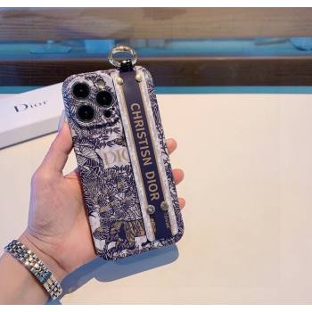 Dior Toile de Jouy iPhone Holder Blue 2025 0616 (SHI-250616009)