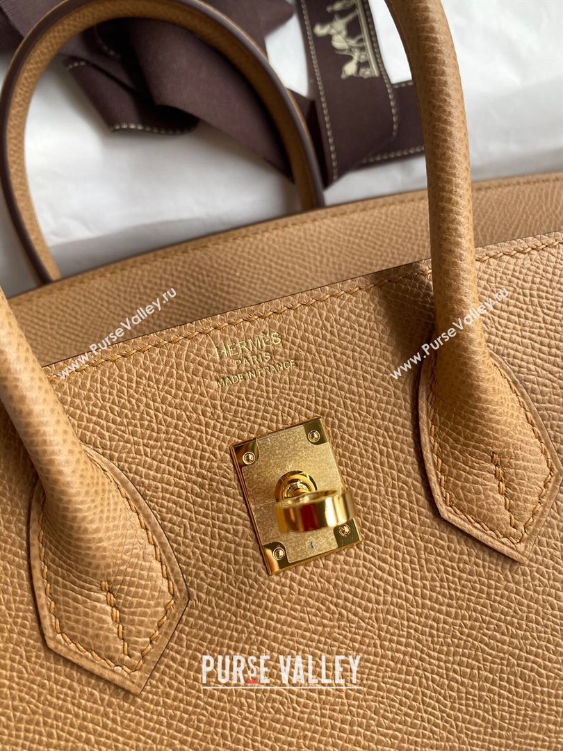 Hermes Birkin 25cm/30cm/35cm Bag in Original Epsom Leather Biscuit/Gold 2024 (Full Handmade) (XYA-24070115)