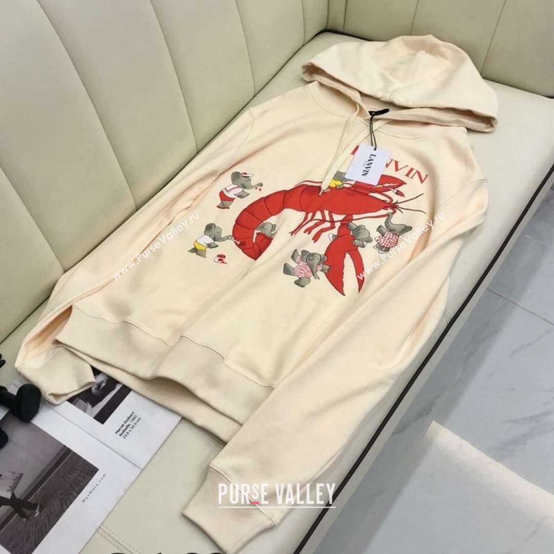 Lanvin Lobster Sweatshirt White/Red 2021 (Q-21082626)