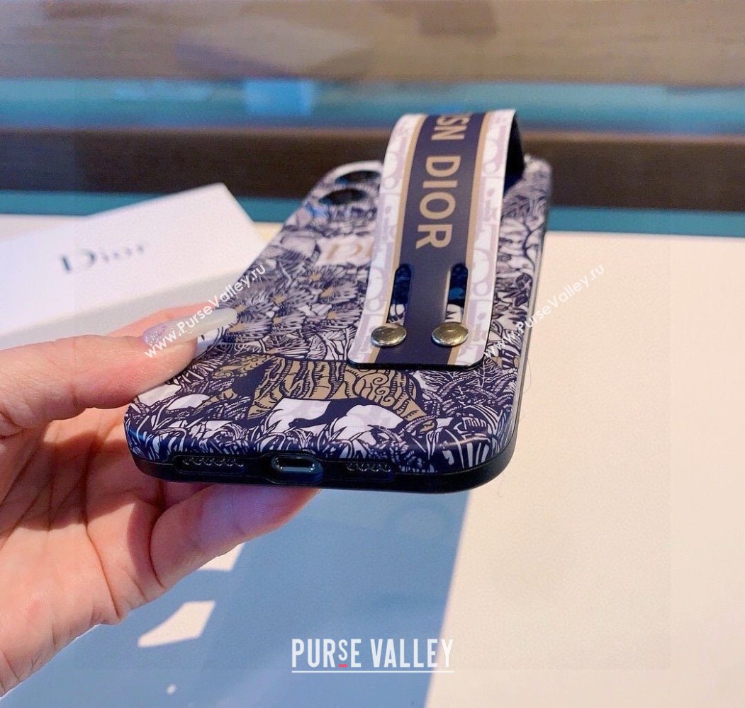 Dior Toile de Jouy iPhone Holder Blue 2025 0616 (SHI-250616009)