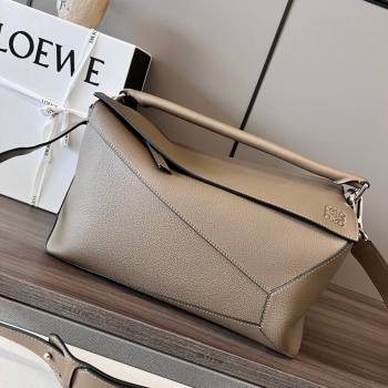 Loewe Large Puzzle Bag in Grained Calfskin Beige 2024 (DL-24032101)