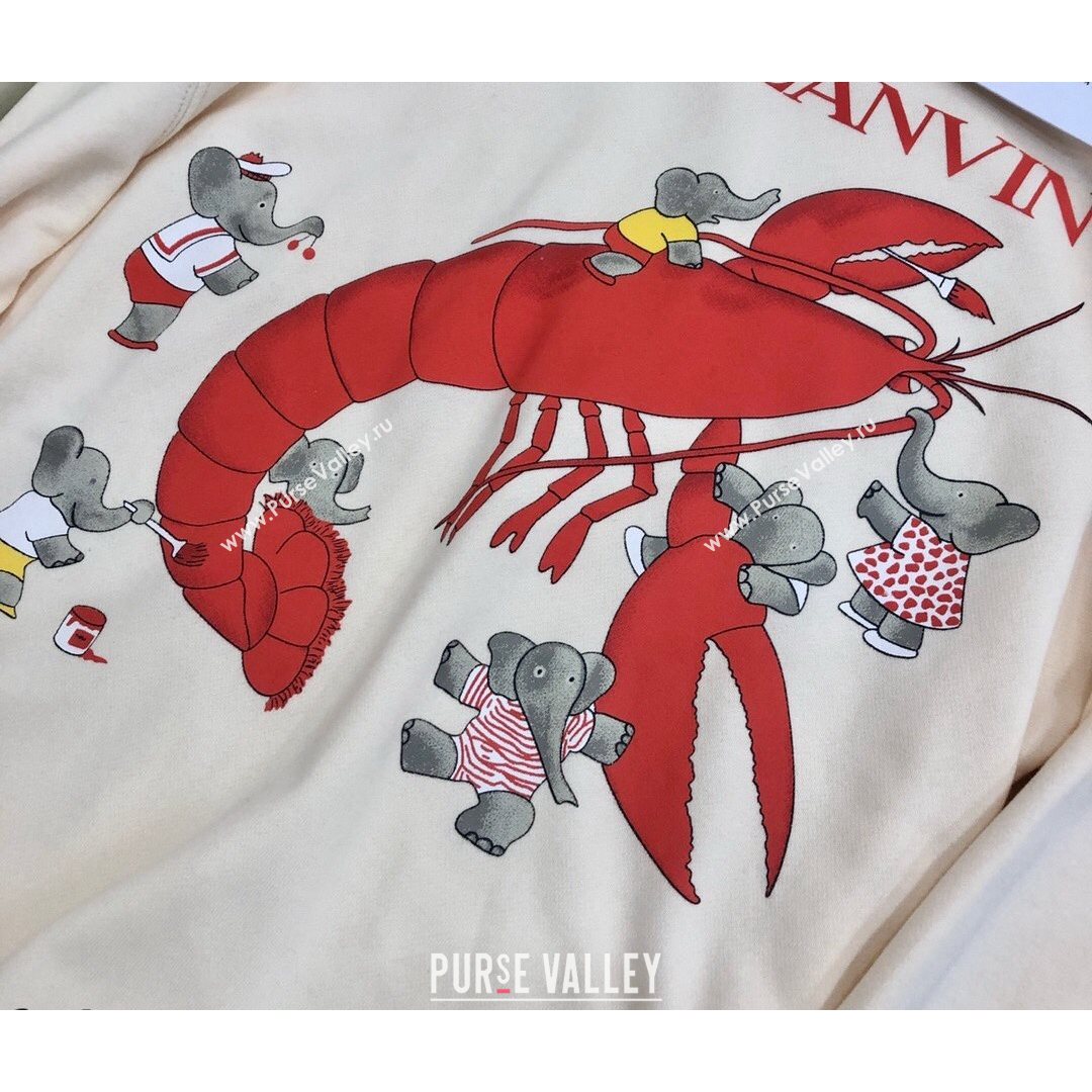 Lanvin Lobster Sweatshirt White/Red 2021 (Q-21082626)