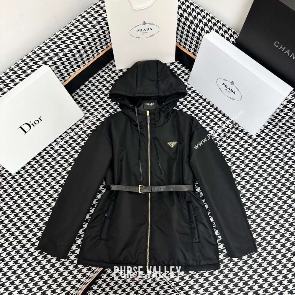 Prada Re-Nylon Padded Jacket P112930 Black 2023 (Q-23112930 )