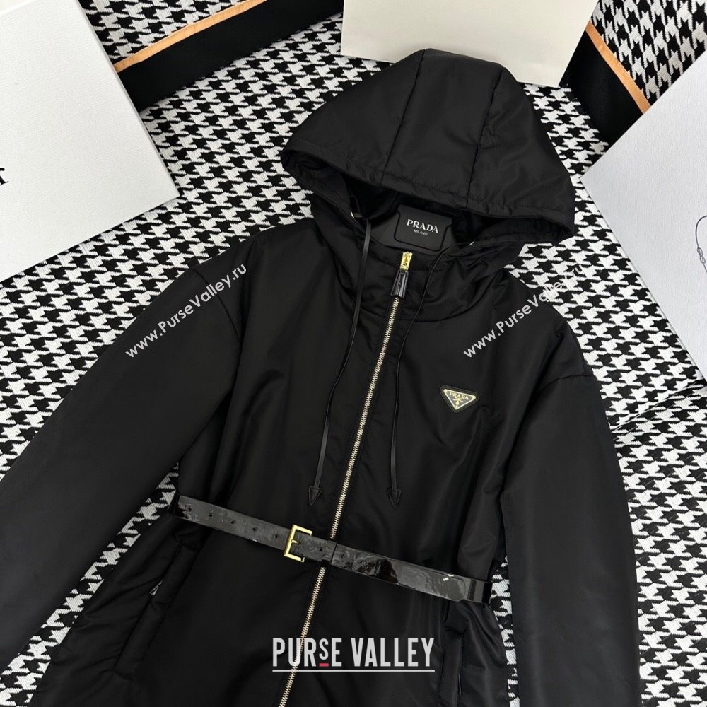 Prada Re-Nylon Padded Jacket P112930 Black 2023 (Q-23112930 )