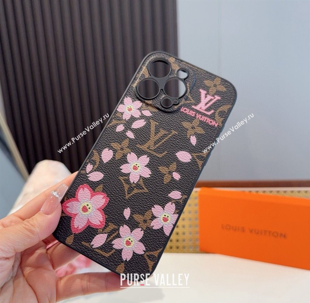 Louis Vuitton x TM Cherry Bloom iPhone Holder Brown 2025 (SHI-250616012)