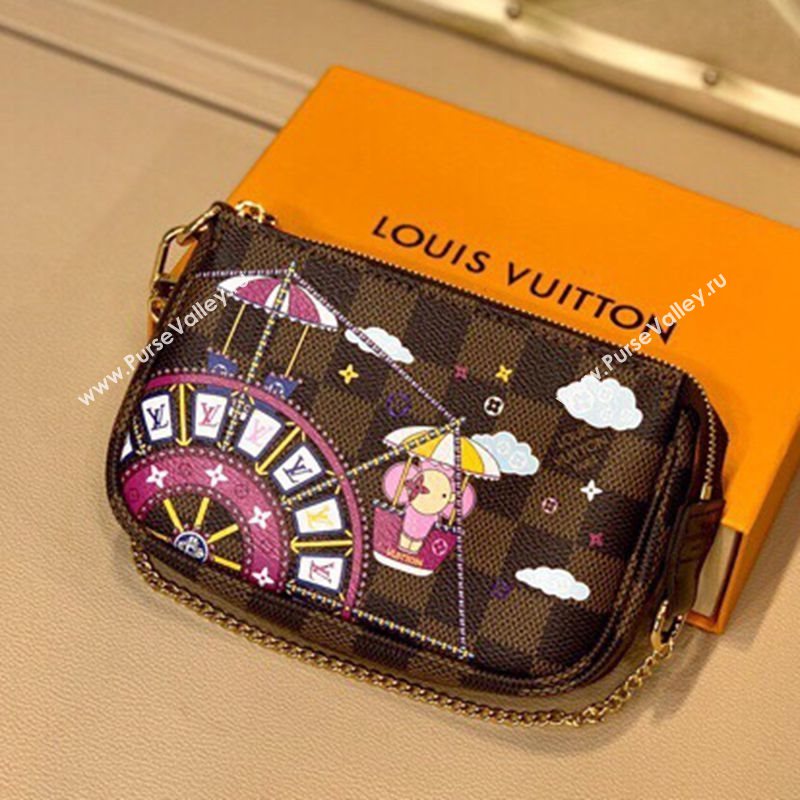 Louis Vuitton Christmas Mini Pochette Accessoires Clutch with Chain Bag M58009 01 2020 (KI-20112432)