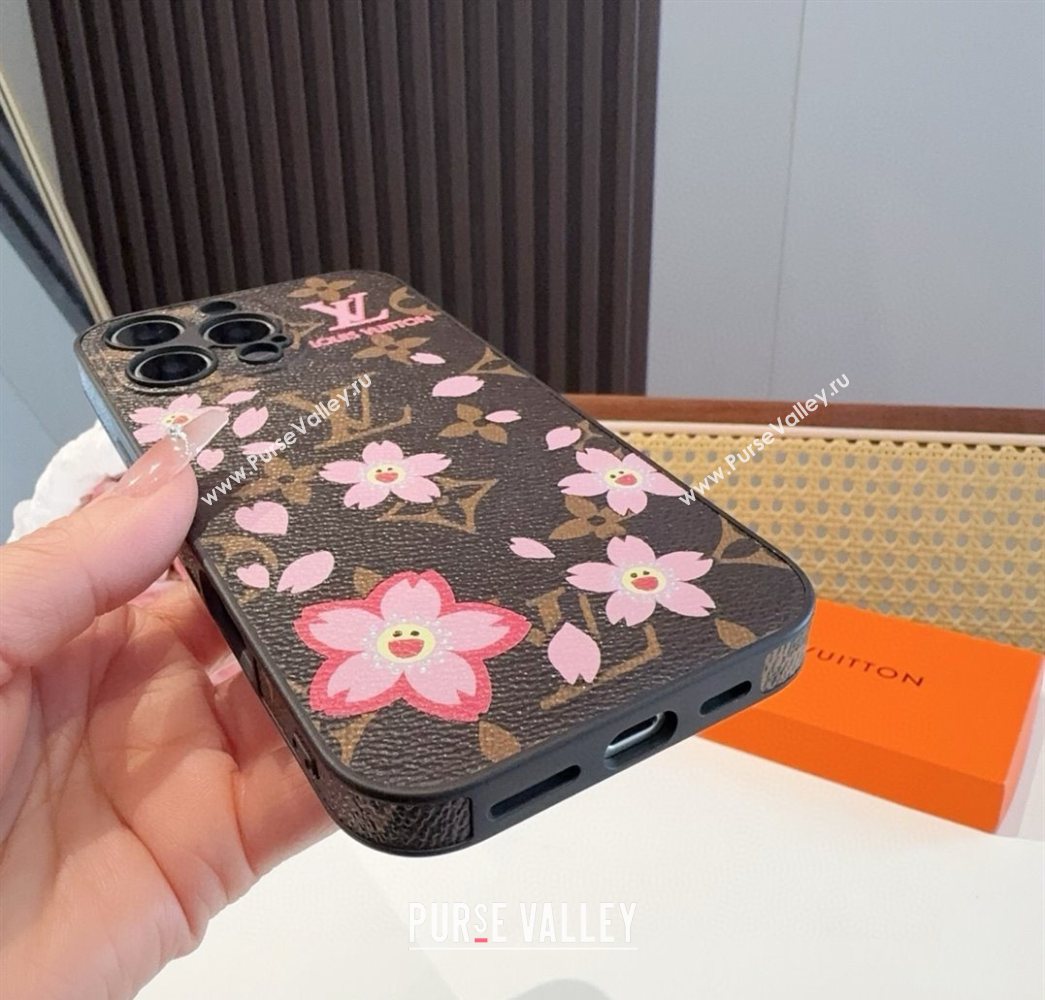 Louis Vuitton x TM Cherry Bloom iPhone Holder Brown 2025 (SHI-250616012)