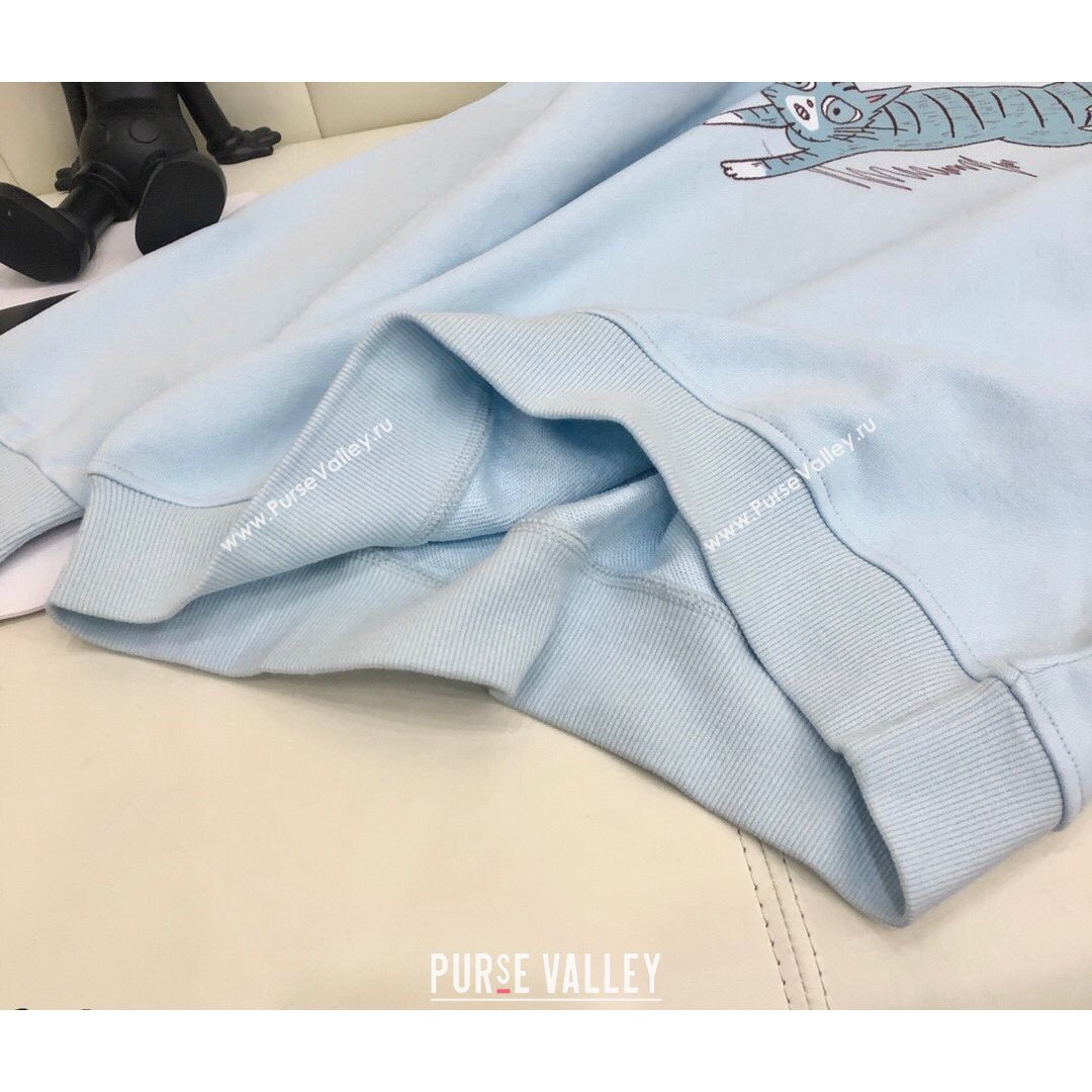 Gucci Cat Sweatshirt Light Blue 2021 (Q-21082629)