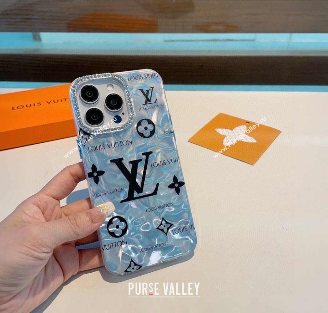 Louis Vuitton iPhone Holder Blue/Black 2025 0616 (SHI-250616013)
