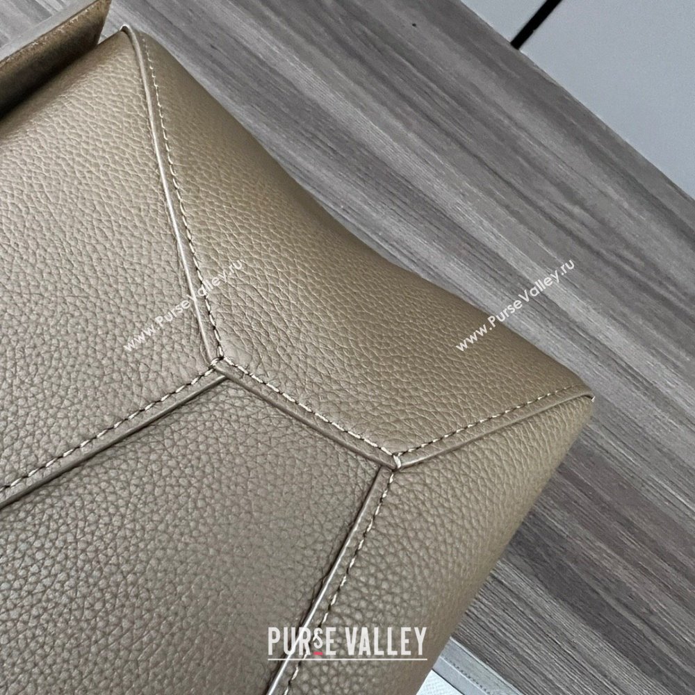 Loewe Large Puzzle Bag in Grained Calfskin Khaki 2024 (DL-24032105)