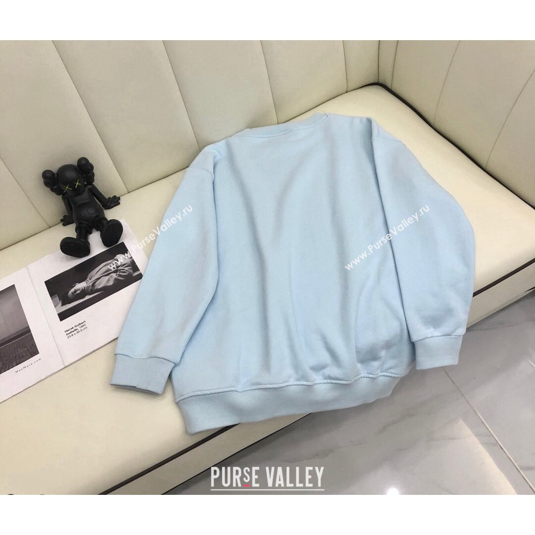 Gucci Cat Sweatshirt Light Blue 2021 (Q-21082629)