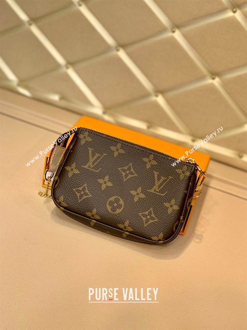 Louis Vuitton Christmas Mini Pochette Accessoires Clutch with Chain Bag M58009 02 2020 (KI-20112433)