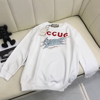 Gucci Cat Sweatshirt White 2021 (Q-21082630)