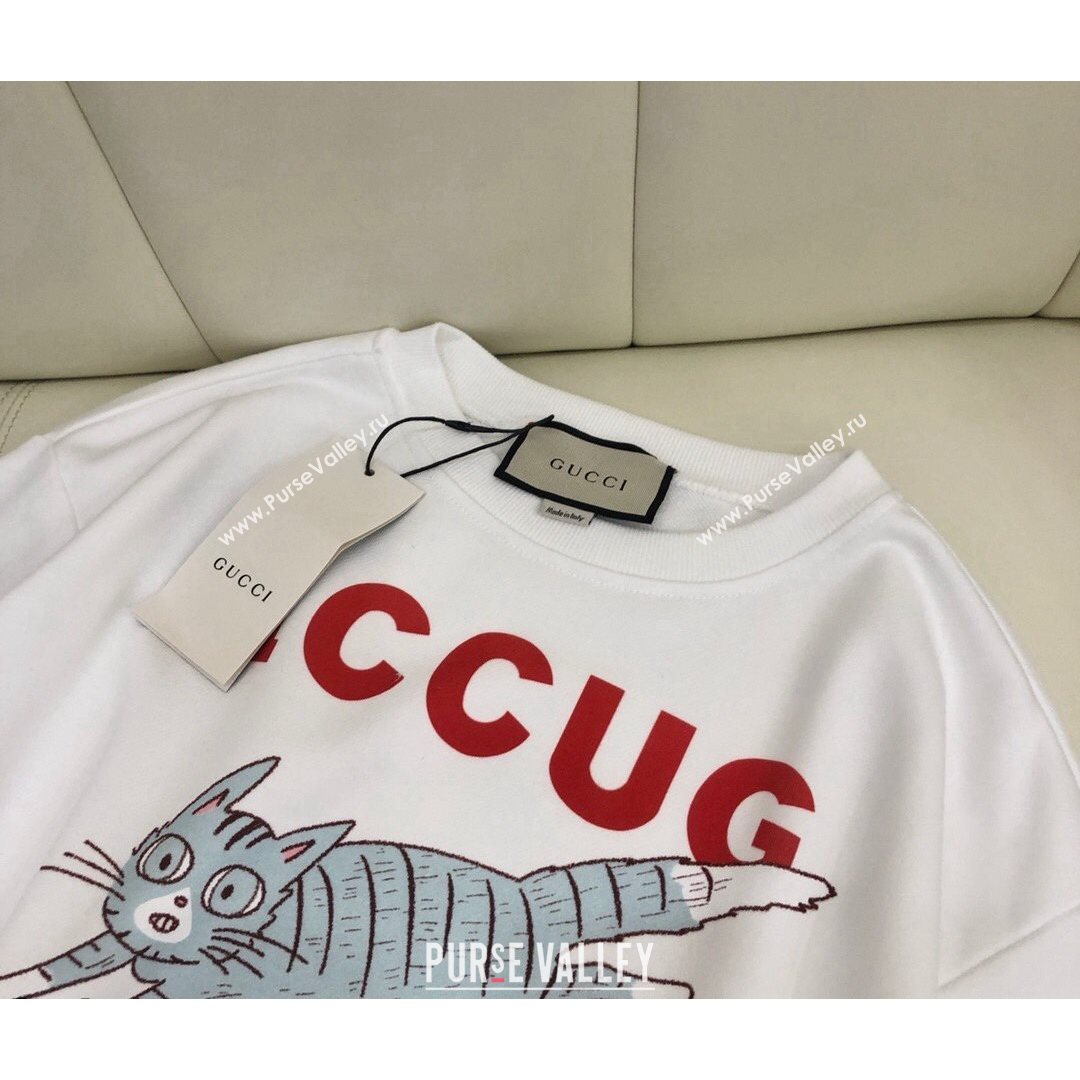 Gucci Cat Sweatshirt White 2021 (Q-21082630)