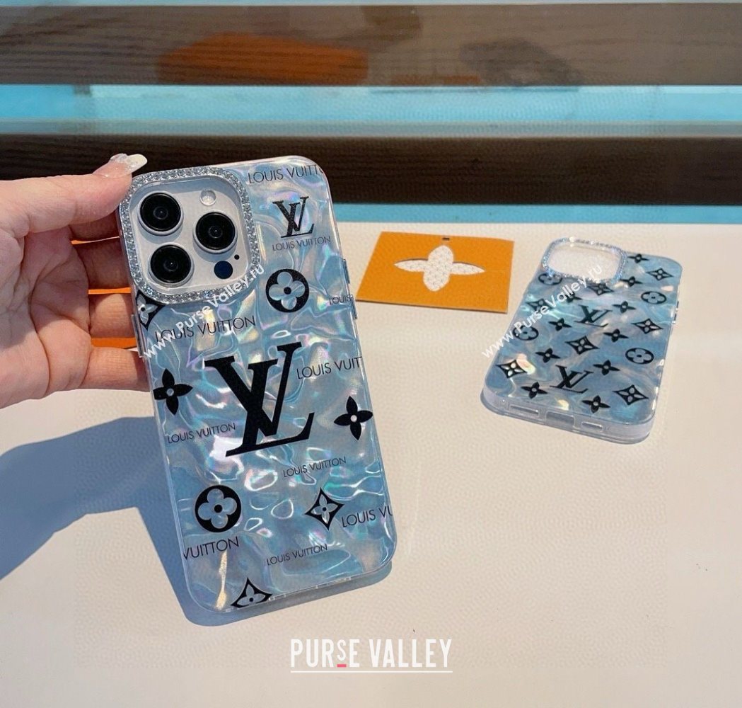 Louis Vuitton iPhone Holder Blue/Black 2025 0616 (SHI-250616013)